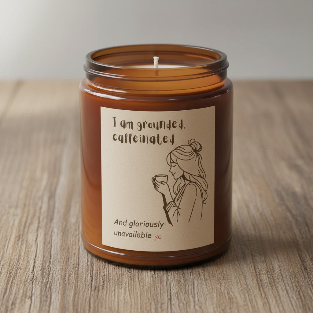 Caffeinated. Ground. And Gloriously Unavailable. - Scented Soy Candles