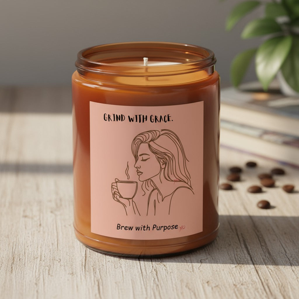 Grind with Grace. Brew with Purpose. - Scented Soy Candles