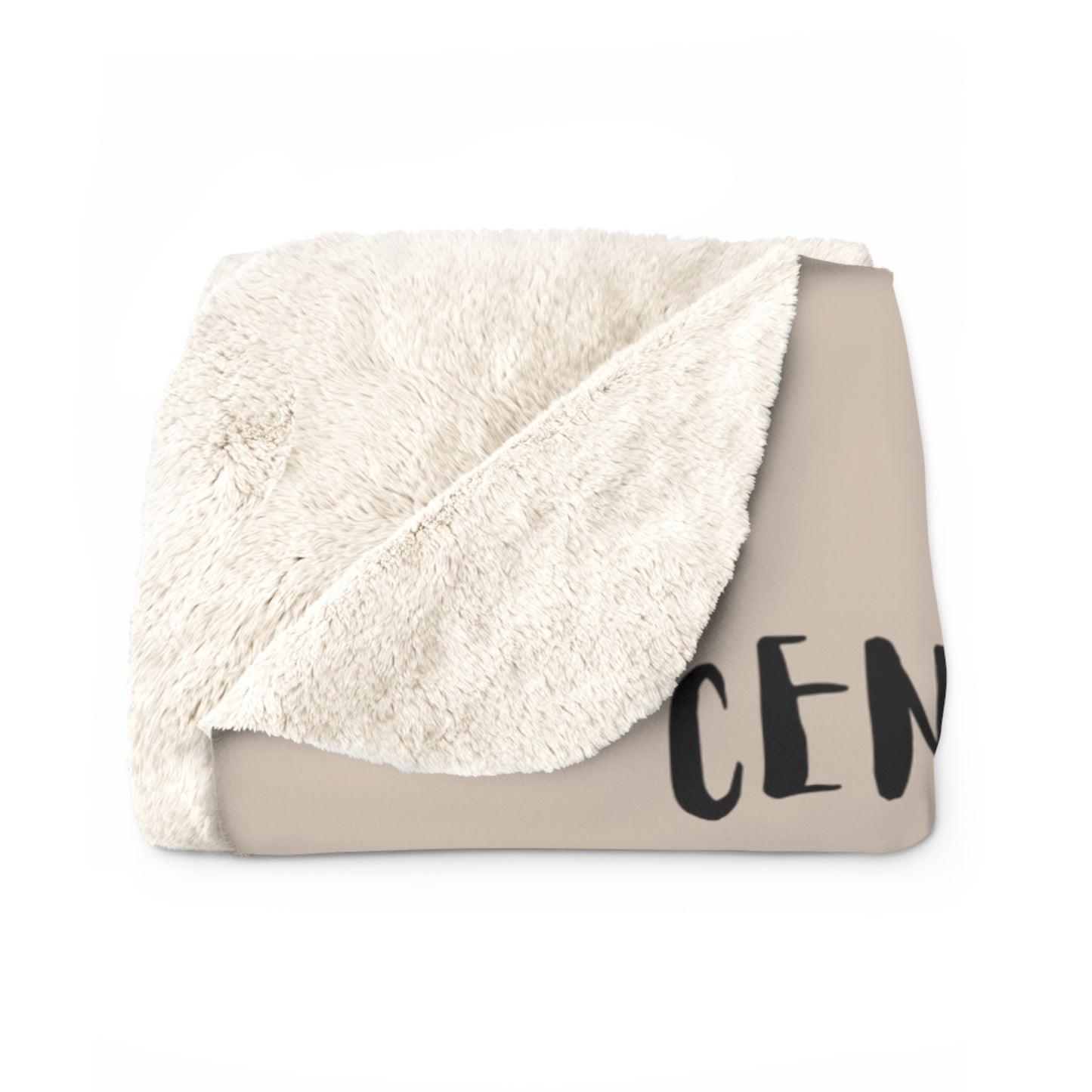 Centered Sherpa Fleece Blanket - Stillness Edition