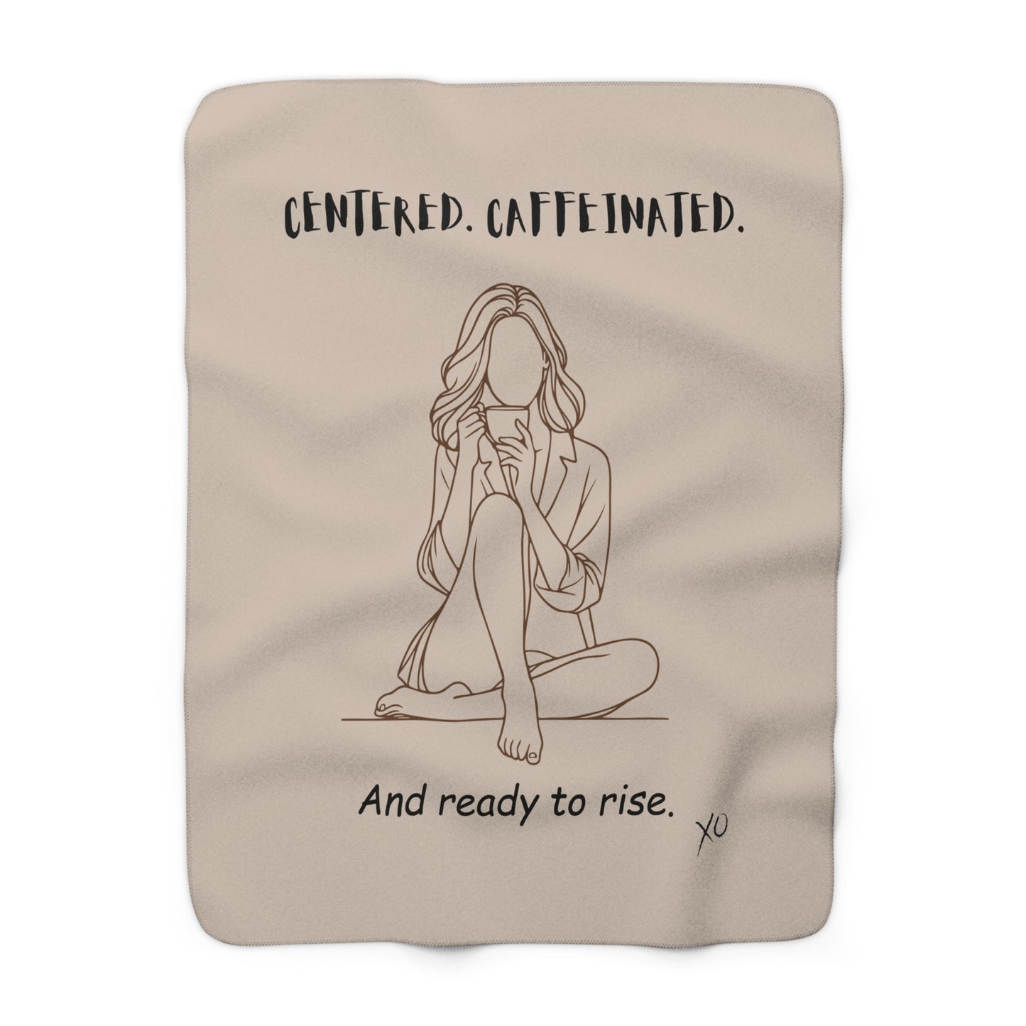 Centered Sherpa Fleece Blanket - Stillness Edition