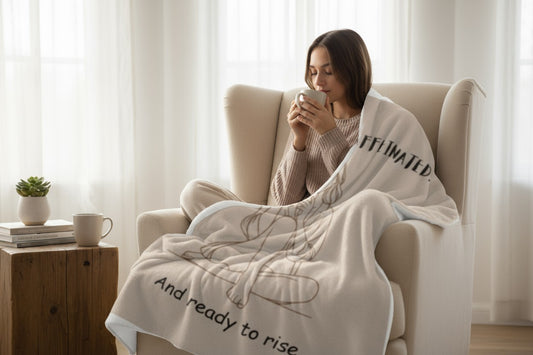 Centered Sherpa Fleece Blanket - Stillness Edition