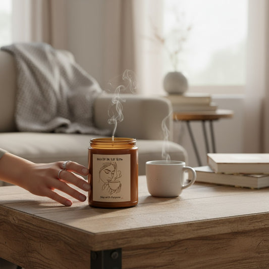Breath In. Sip Slow. Slay with Purpose. - Scented Soy Candle